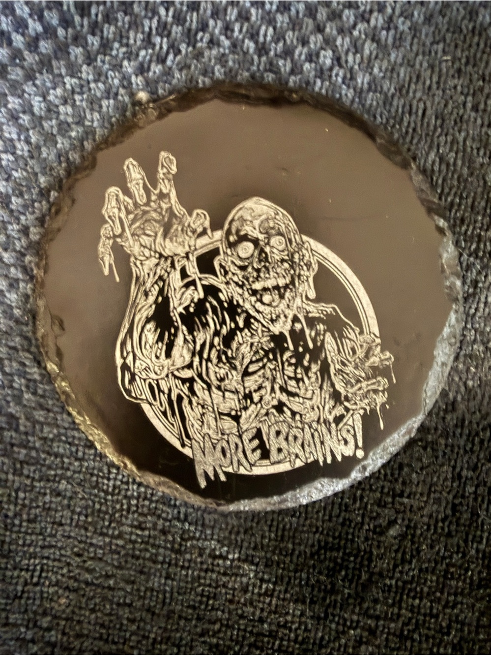 Black Zombie Graphic Coaster - Home Art